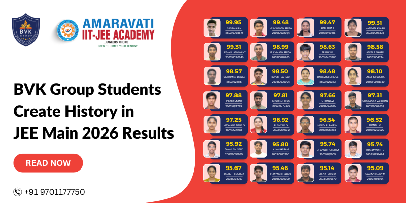 BVK Group Students Create History in JEE Main 2026 Results