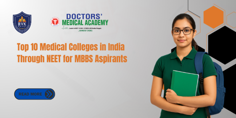 Top 10 Medical Colleges in India Through NEET for MBBS Aspirants